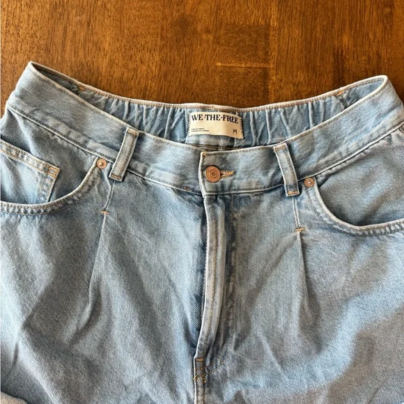 Free People Denim Blue Women's Shorts - Picture 3 of 9
